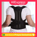 Colete corretor de postura reforçado para coluna lombar, suporte ajustável para costas.
