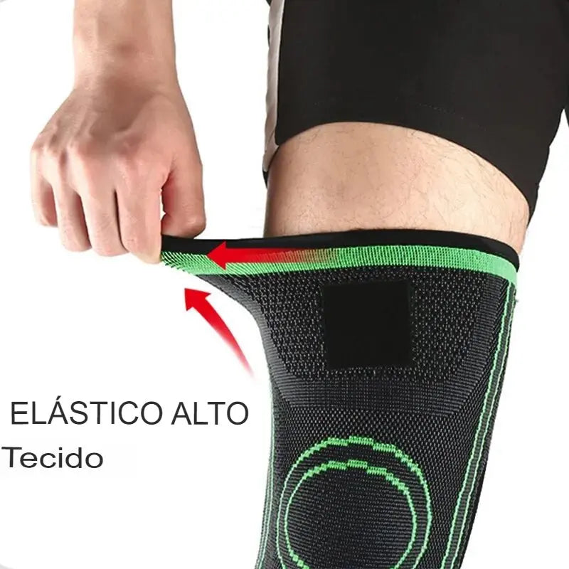 Kit 2 Joelheiras de compressão com alças ajustáveis para corrida, treino e uso esportivo o dia todo