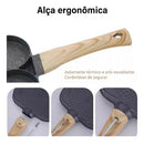 Frigideira antiaderente com 3 divisórias para fritar ovos, bacon, carne, frango, lanche, multiuso