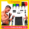 Kit 11 Elásticos Extensores Treino Funcional Academia Ginástica Ginástica Fitness Exercícios Fitness Desenvolvimento Muscular