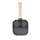 Nonstick Frying Pan With 3 Partitions Frying Egg Bacon Meat Chicken Snack Multipurpose
