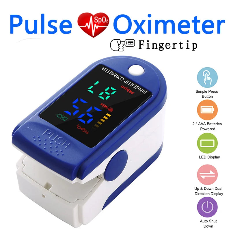 Non Contact Infrared LED Digital Forehead Measurement for Adult Child Body Temperature Gun Quick Heating Thermometer Oximeter