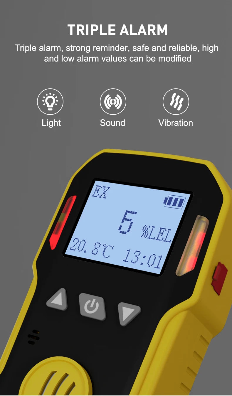 Portable Industry H2/O3/CO/PH3/CO2/H2S/NH3/O2/NO2/NO/EX/CH4 Gas Detector Combustible Gas Alarm detetcor USB charge 0-100%LEL