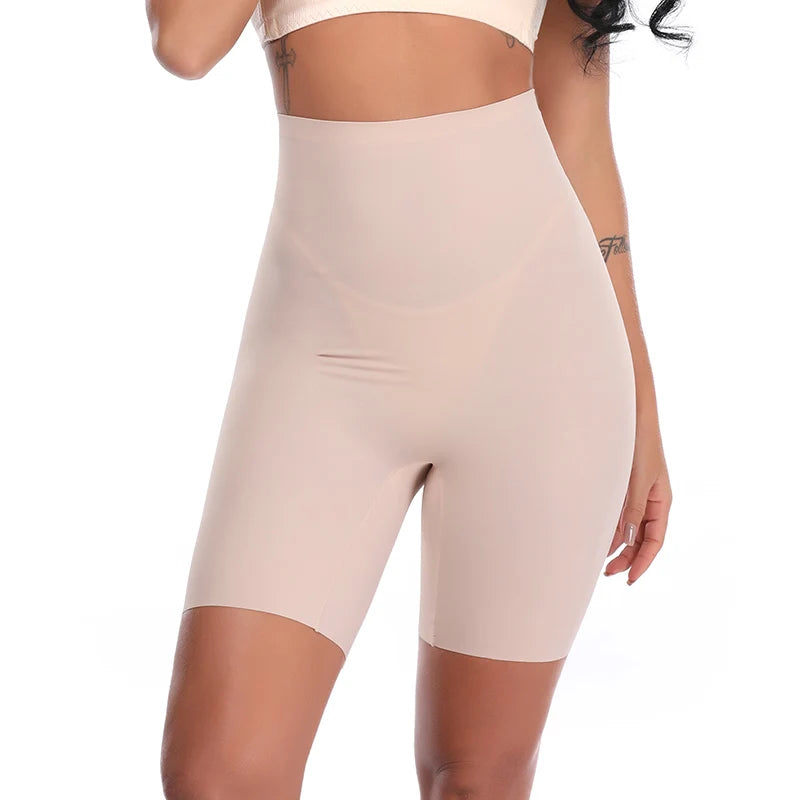 calção modeladora feminina de cintura alta, leve, modeladora de barriga, respirável, levantadora de bumbum e controle de barriga
