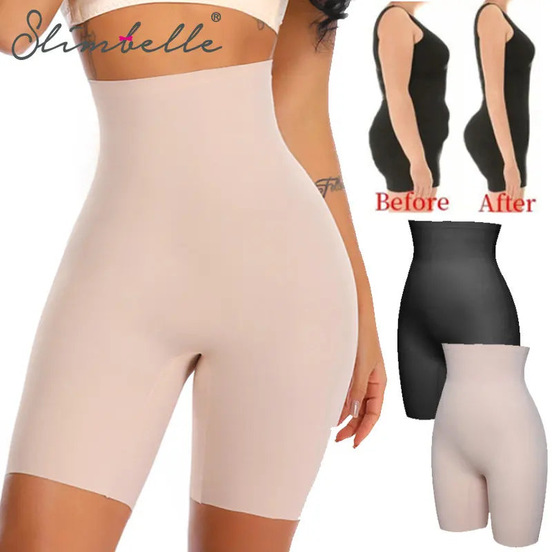 calção modeladora feminina de cintura alta, leve, modeladora de barriga, respirável, levantadora de bumbum e controle de barriga