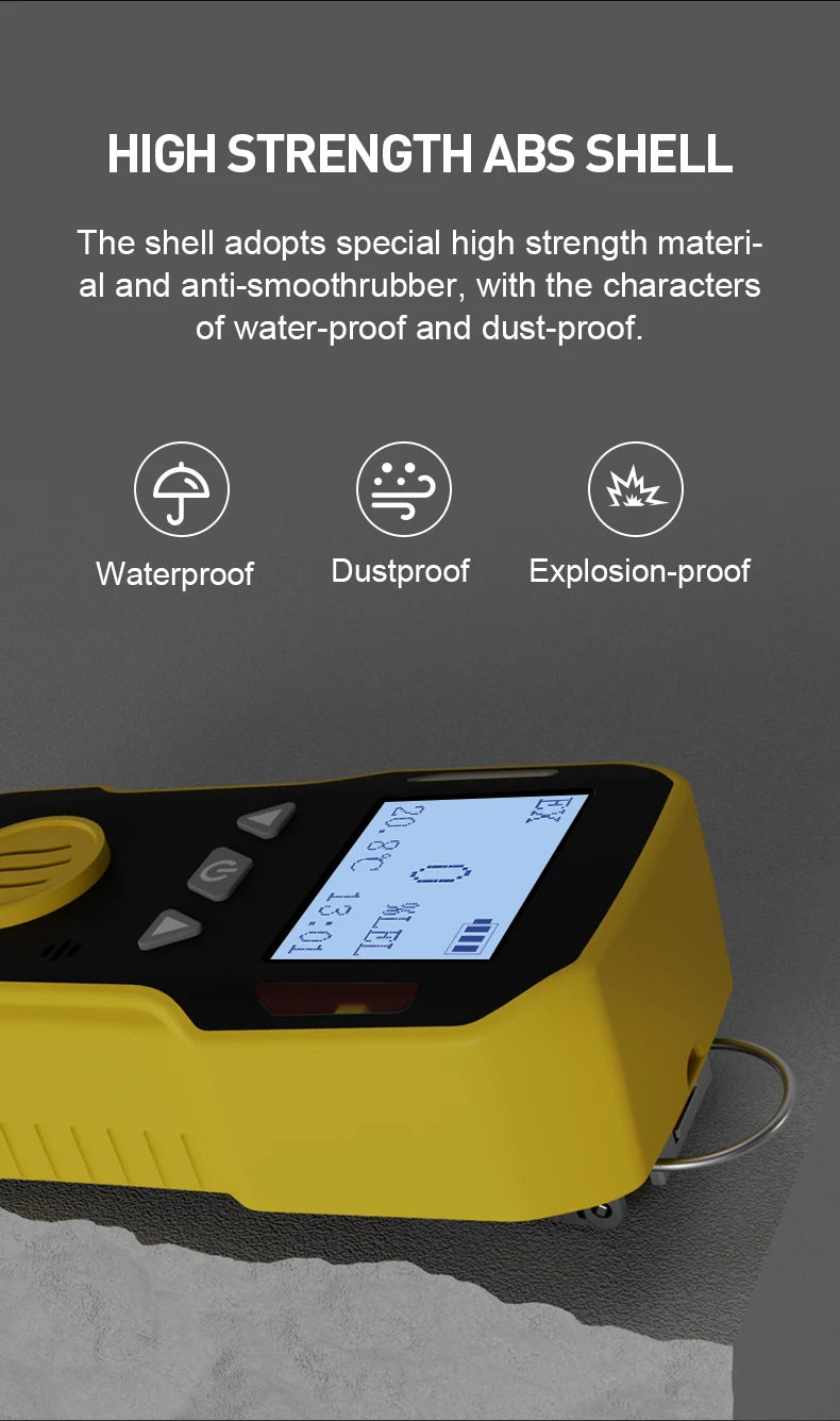 Portable Industry H2/O3/CO/PH3/CO2/H2S/NH3/O2/NO2/NO/EX/CH4 Gas Detector Combustible Gas Alarm detetcor USB charge 0-100%LEL